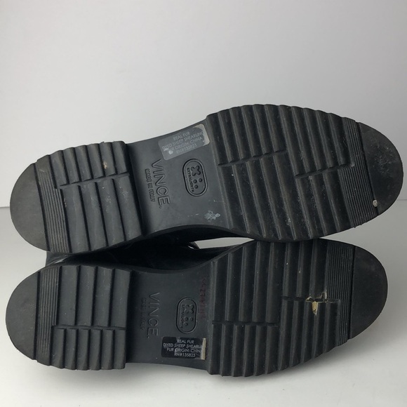 Vince Claudia Black Leather Moto Ankle Boots - Picture 13 of 14